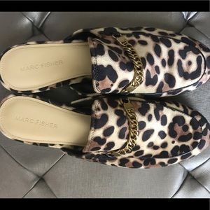 Marc Fisher Leopard Mules